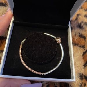 Pandora Three-Link Rose Bangle Bracelet
